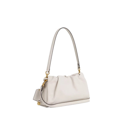 Coach Women's Faye Shoulder Bag With Ruching Gold/Chalk