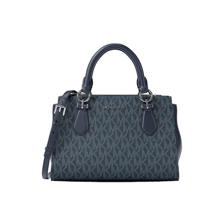 Michael Kors Women's Marilyn Small Signature Logo Messenger Bag Admiral