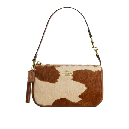Coach Women's Nolita 19 In Haircalf With Cow Print Gold/Cow Multi