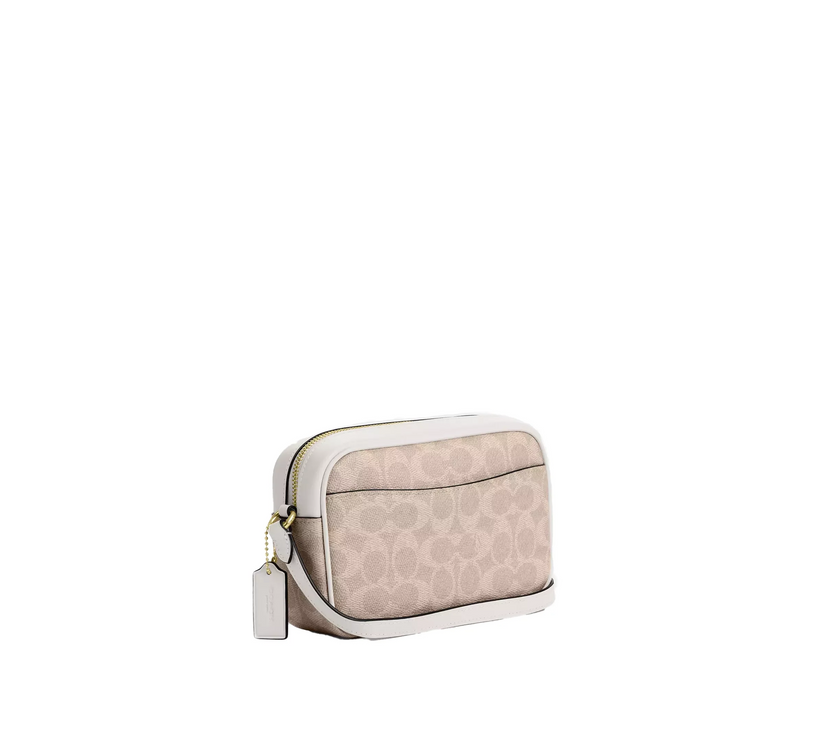 Coach Women's Mini Jamie Camera Bag In Signature Canvas Gold/Sand/Chalk