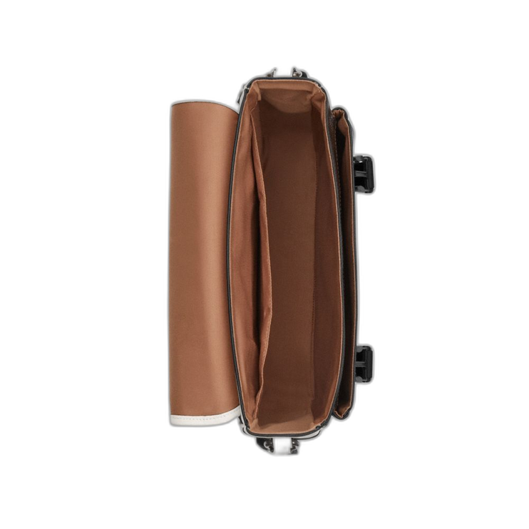 Coach Women's Racer Messenger Bag In Blocked Signature Canvas 1 J/Walnut/Chalk