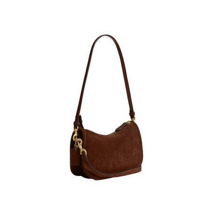 Coach Women's Waverly Bag Suede/Brass/Warm Brown