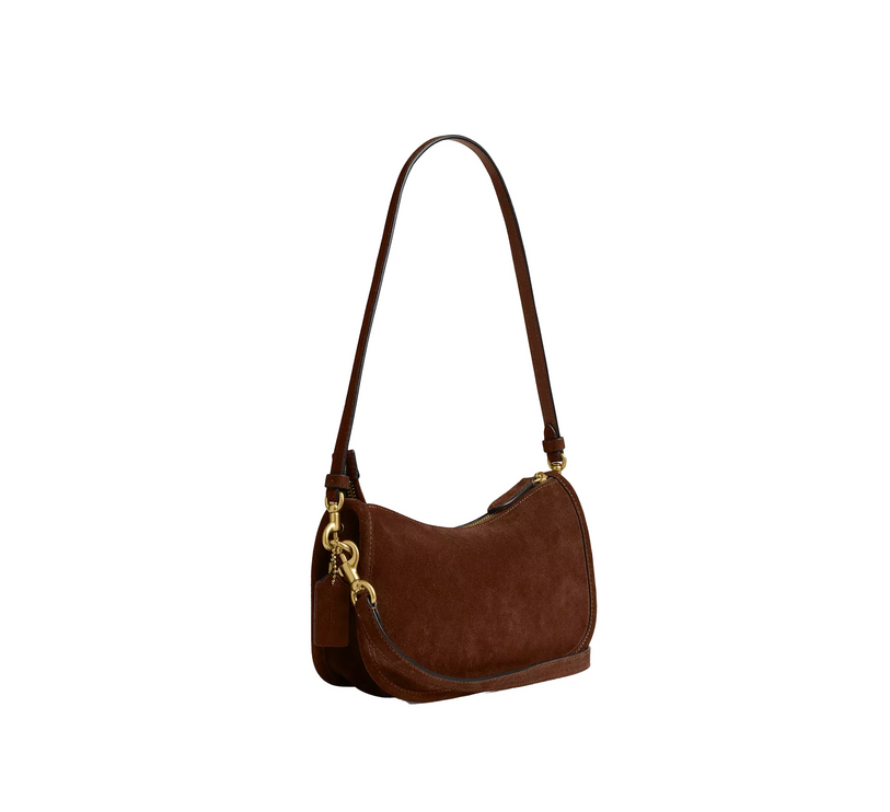 Coach Women's Waverly Bag Suede/Brass/Warm Brown