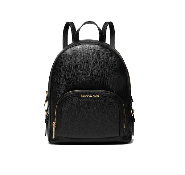 Michael Kors Women's Jaycee Medium Pebbled Leather Backpack Black