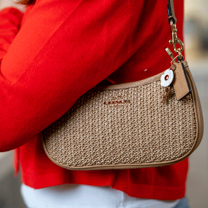 Coach Women's Teri Mini Crossbody Bag Straw/Gold/Toast