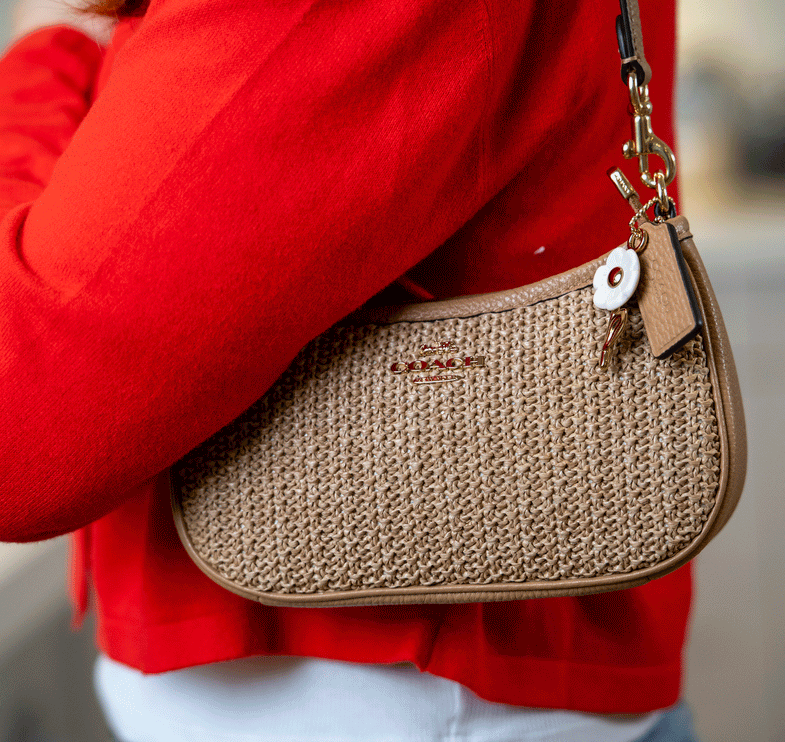 Coach Women's Teri Mini Crossbody Bag Straw/Gold/Toast