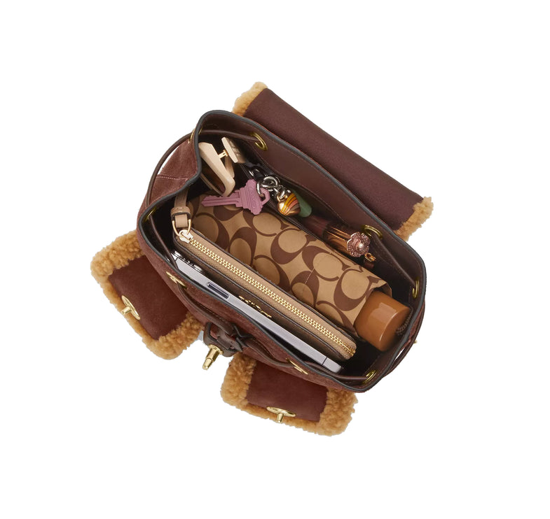 Coach Women's Hadley Backpack Gold/Vintage Brown Multi