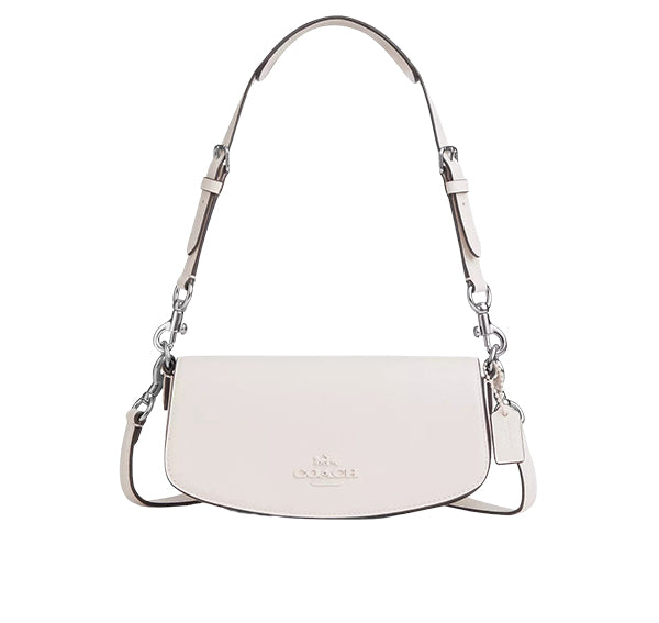 Coach Women's Andrea Small Shoulder Bag In Smooth Leather With Tonal Hardware Silver/Chalk - Hemen Kargoda