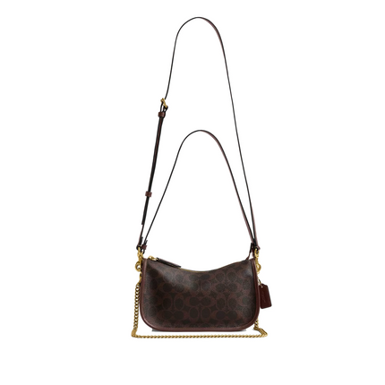 Coach Women's Waverly Bag In Signature Canvas Brass/Maple
