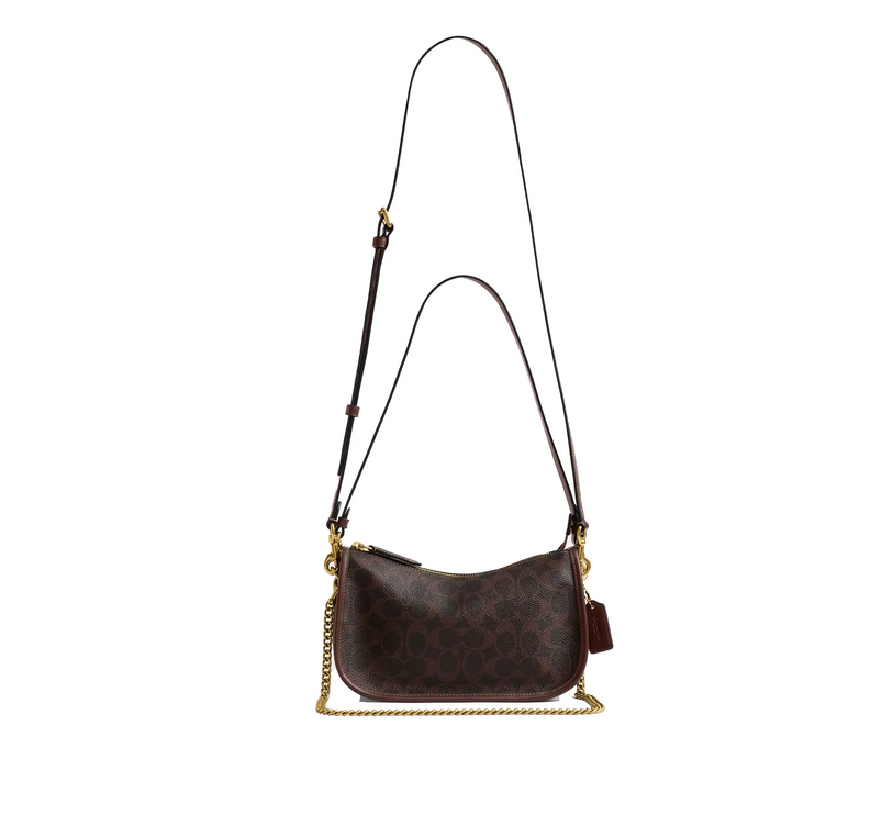 Coach Women's Waverly Bag In Signature Canvas Brass/Maple