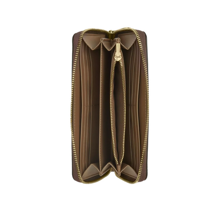 Coach Women's Long Zip Around Wallet Gold/Dark Stone