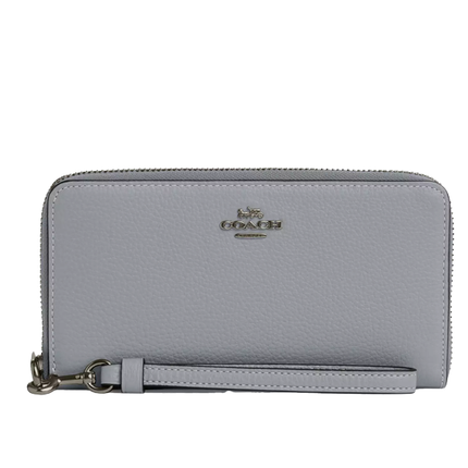 Coach Women's Long Zip Around Wallet Qb/Grey Blue