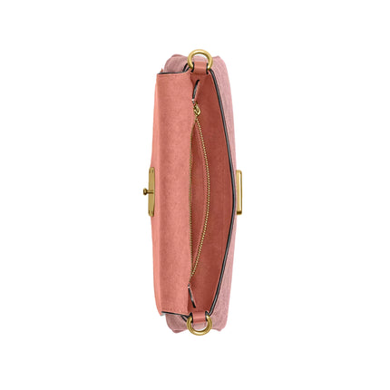 Coach Women's Jet Shoulder Bag In Signature Canvas Brass/Melon Pink