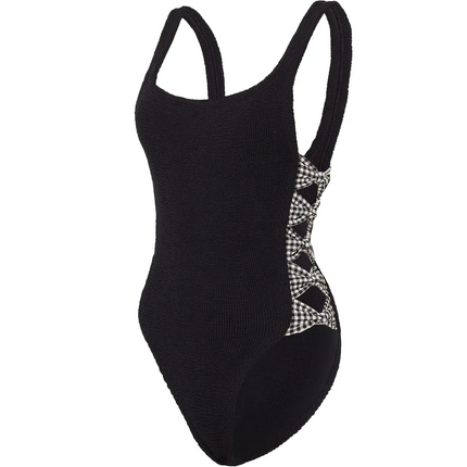 HUNZA G Women's Tiffany Swim Black Gingham