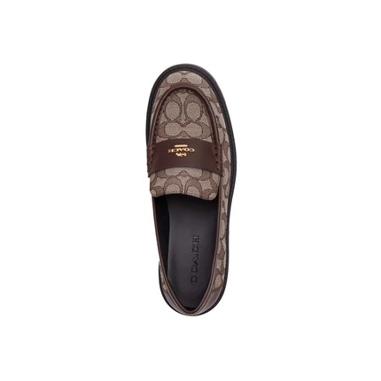Coach Women's Lucy Loafer In Signature Jacquard Oak/Maple