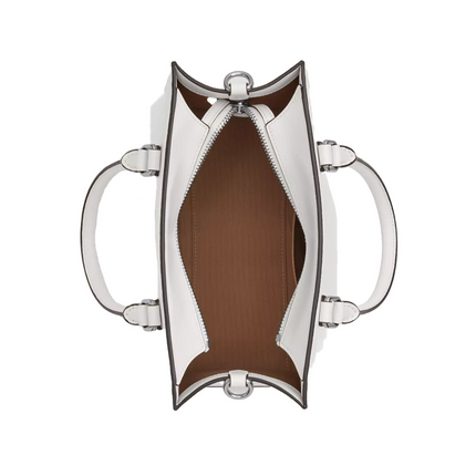 Coach Women's Maggie Small Tote Bag In Signature Canvas Silver/White/Chalk