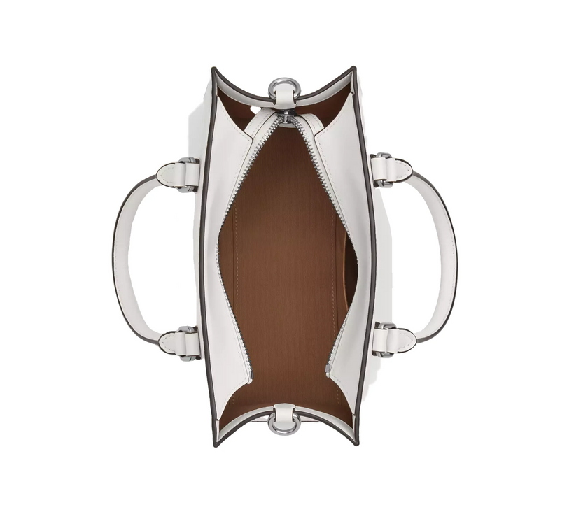 Coach Women's Maggie Small Tote Bag In Signature Canvas Silver/White/Chalk