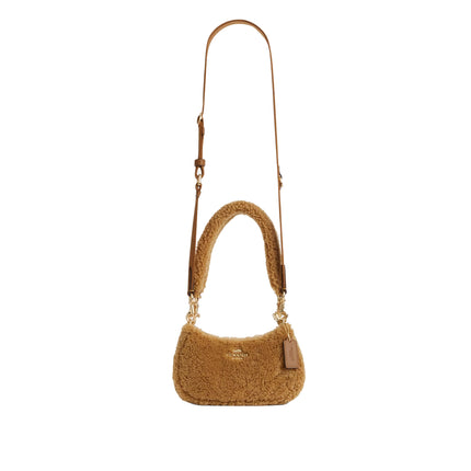 Coach Women's Teri Mini Crossbody Bag In Shearling Gold