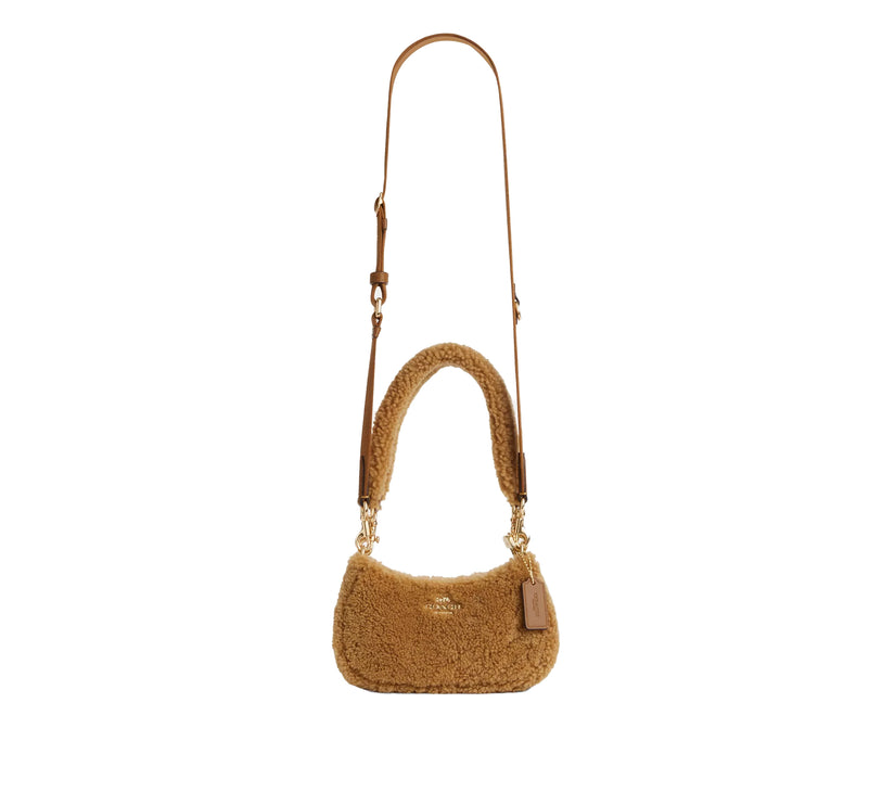 Coach Women's Teri Mini Crossbody Bag In Shearling Gold