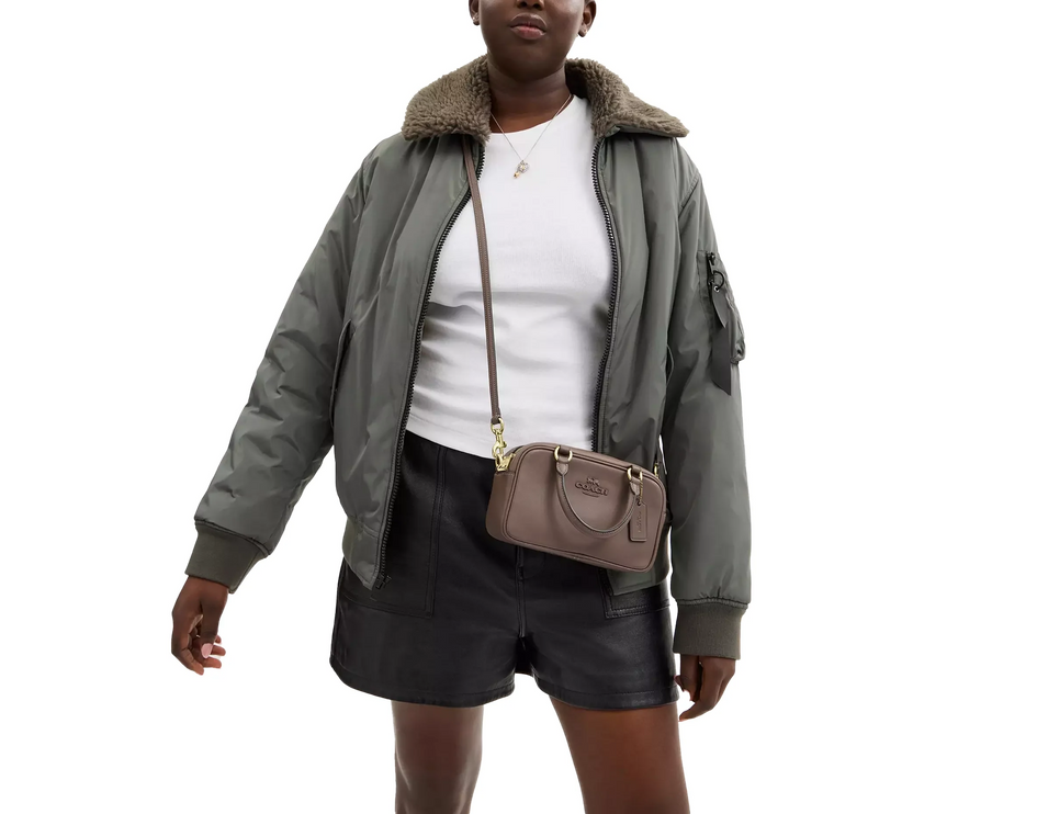 Coach Women's Satchel Crossbody Gold/Dark Stone