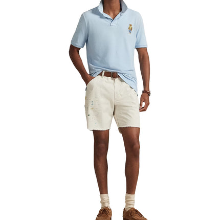Polo Ralph Lauren Men's Classic Fit Polo Bear Mesh Polo Shirt Southport Blue/Heritage Bear