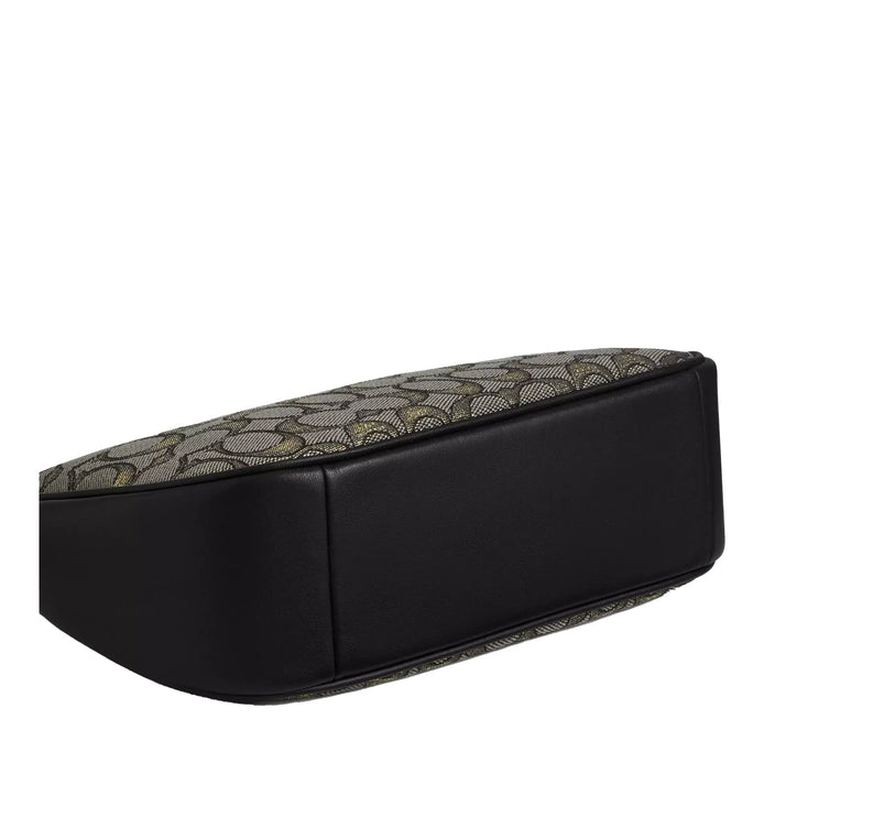 Coach Women's Teri Shoulder Bag In Signature Jacquard Gold/Charcoal