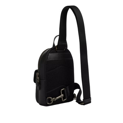 Coach Unisex Small Turnlock Sling Pack Gunmetal/Black