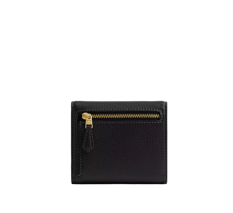 Coach Women's Mila Small Flap Wallet Brass/Black