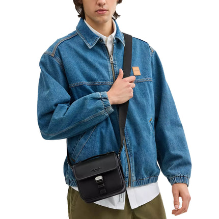 Coach Unisex Racer Crossbody Bag Gunmetal/Black