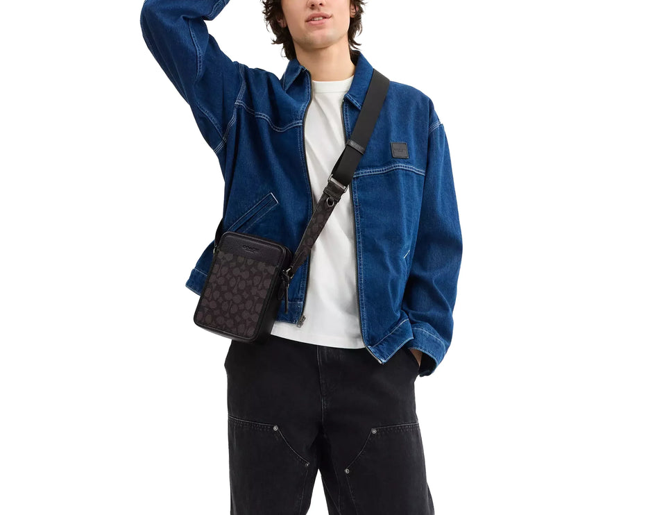 Coach Women's Sullivan Crossbody Bag In Signature Canvas Qb/Walnut/Black