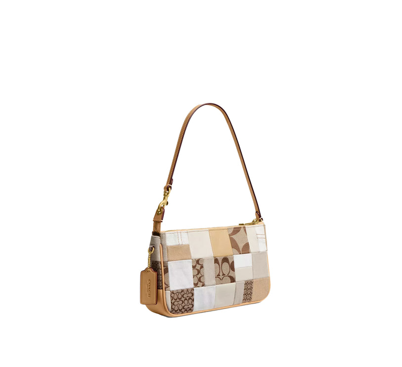 Coach Women's Plaza Bag 25 With Patchwork Brass/White Multicolor