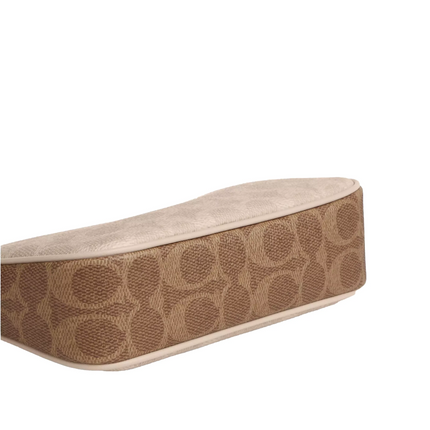 Coach Women's Nolita 19 In Blocked Signature Canvas Silver/Sand/Taupe Multi