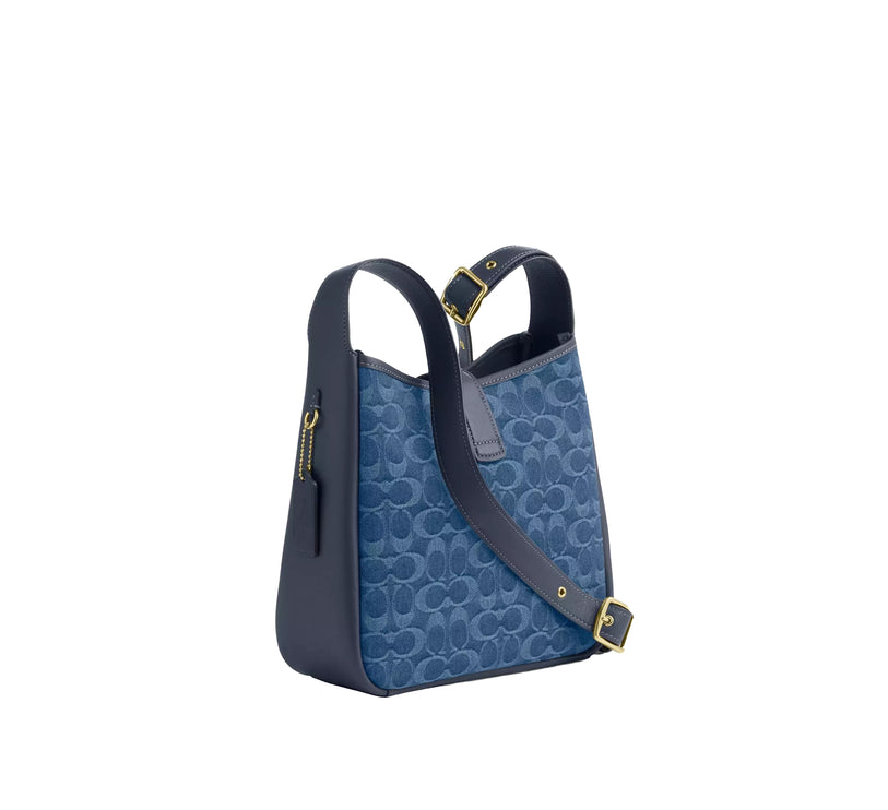 Coach Women's Hadley Convertible Crossbody Bag In Signature Denim Gold/Indigo
