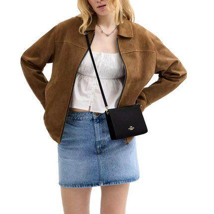 Coach Women's Slim Crossbody Bag Gold/Black