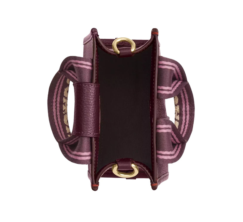 Coach Women's Smith Mini Tote Bag Maroon/Gold