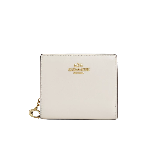 Coach Women's Snap Wallet Gold/Pearl