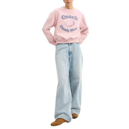 Coach Women's Candy Shop Crewneck Sweatshirt Peach Skin