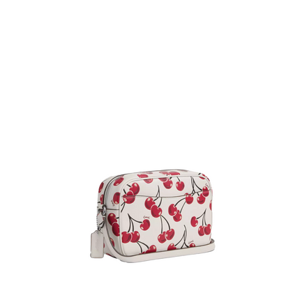 Coach Women's Jamie Camera Bag With Cherry Print Silver/Chalk Multi