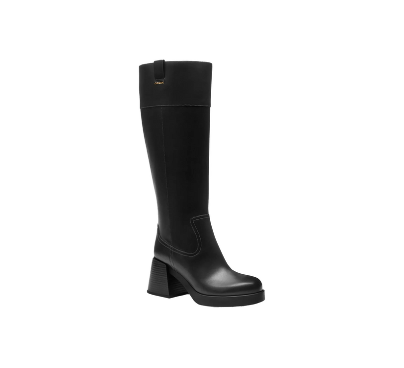 Coach Women's Block Heel Tall Boot Black