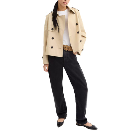 Coach Women's Short Trench Light Khaki
