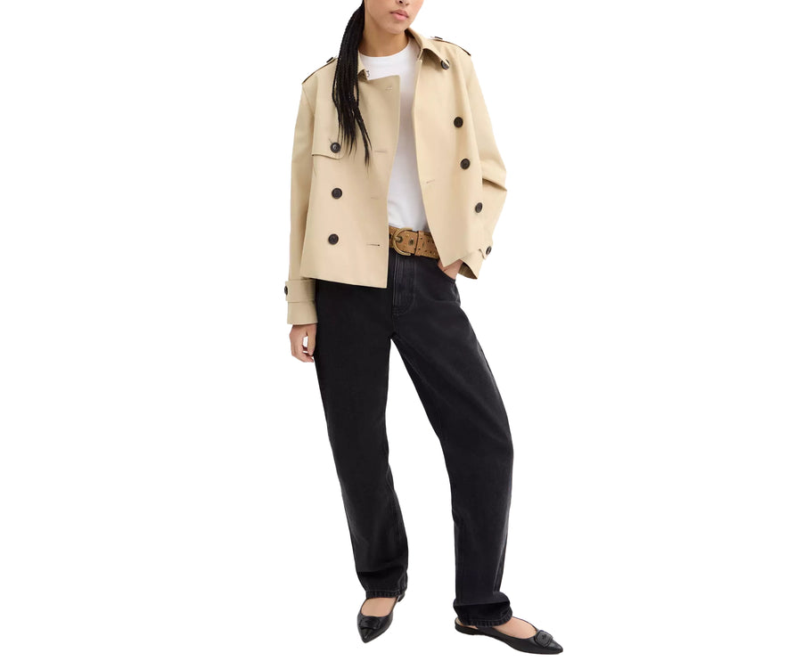 Coach Women's Short Trench Light Khaki