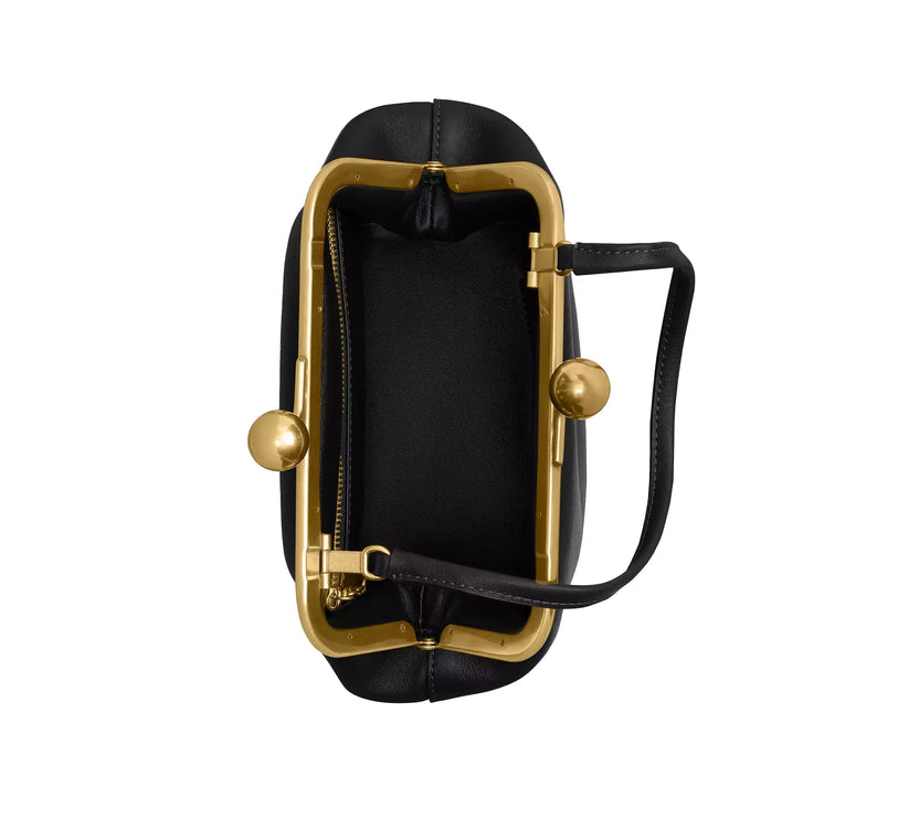 Coach Women's Kisslock Frame Bag 16 Brass/Black