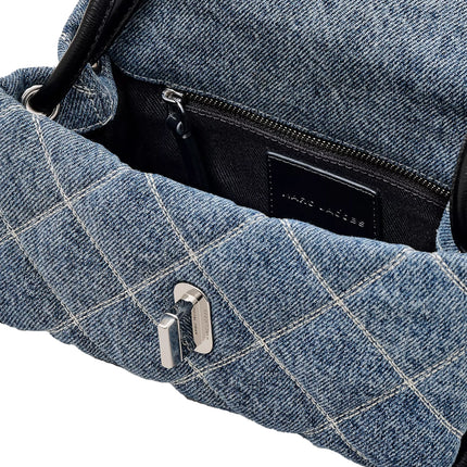 Marc Jacobs Women's The Quilted Denim Mini Dual Shoulder Bag Blue