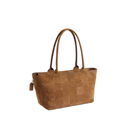 Coach Women's Alter/Ego Large Tote Bag In Upcrafted Suede Cedar Suede