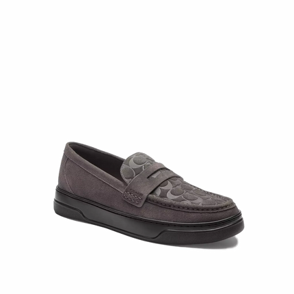 Coach Men's Hybrid Loafer With Signature Print Charcoal