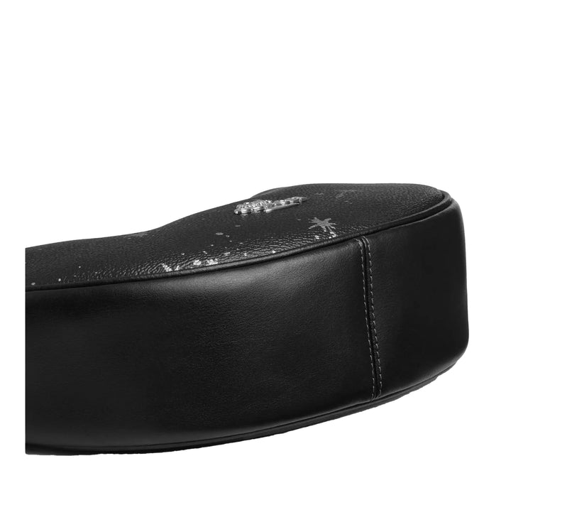 Coach Women's Aria Shoulder Bag With Star Print Silver/Black Multi