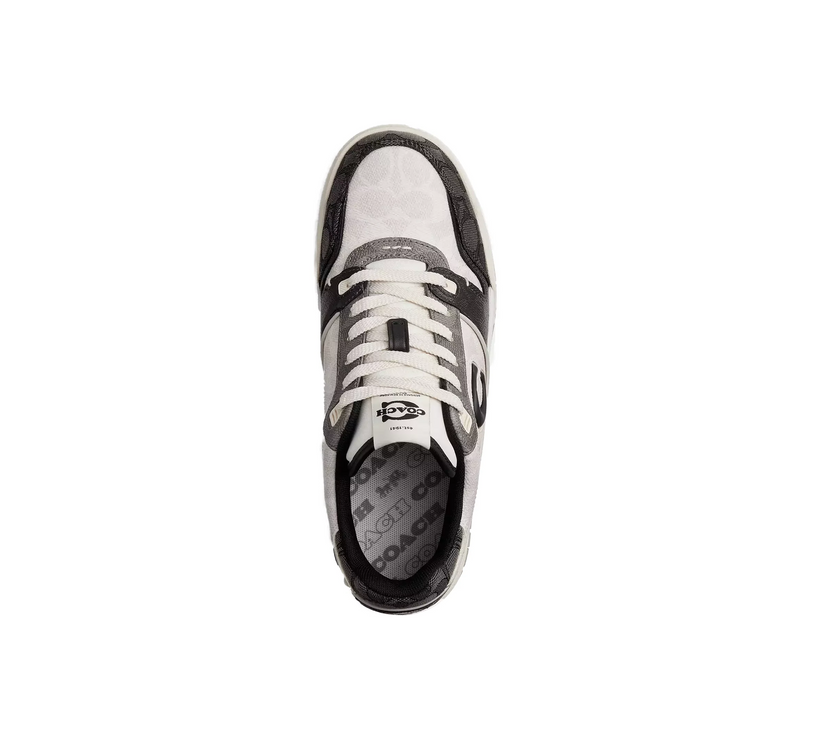 Coach Men's Soho Sneaker In Mixed Signature Black/Chalk