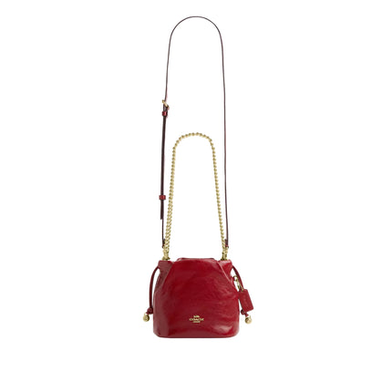 Coach Women's Faye Mini Drawstring Bag Gold/Dark Cardinal