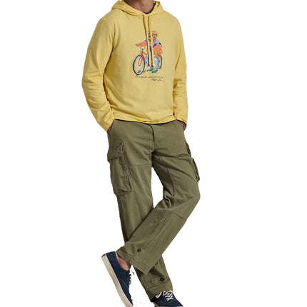 Polo Ralph Lauren Men's Polo Bear Hooded T-Shirt Corn Yellow Summer Bear