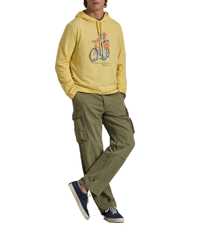 Polo Ralph Lauren Men's Polo Bear Hooded T-Shirt Corn Yellow Summer Bear